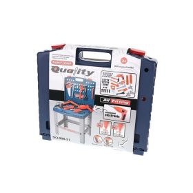 Összecsukható barkács asztal szerszámokkal gyerekeknek