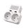 XO WL09 MULTI-FUNCTION 2 USB PORTOS TÖLTŐ ÉS KONNEKTOR (2 X AC) FEHÉR